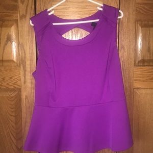 Purple Peplum Top
